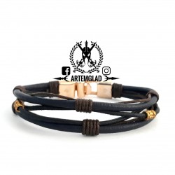 Pulsera de piel trenzada